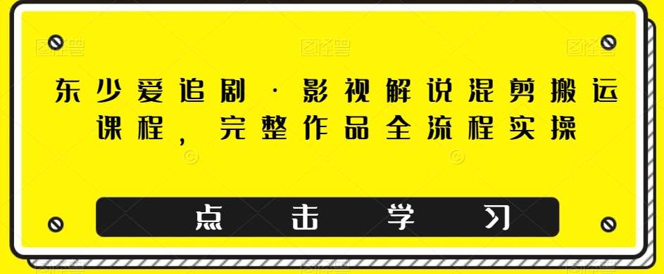 东少爱追剧·影视解说混剪搬运课程，完整作品全流程实操-问小徐资源库