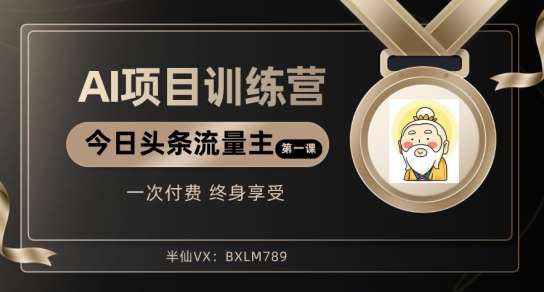AI项目系列训练营（公众号流量主与今日头条篇）【揭秘】-问小徐资源库