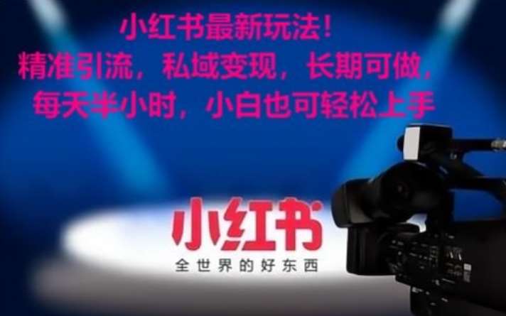 小红书最新玩法！精准引流，私域变现，长期可做，每天半小时，小白也可轻松上手【揭秘】-问小徐资源库