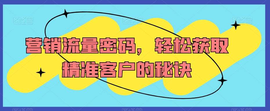 营销流量密码，轻松获取精准客户的秘诀-问小徐资源库
