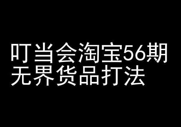 叮当会淘宝56期：无界货品打法-淘宝开店教程-问小徐资源库
