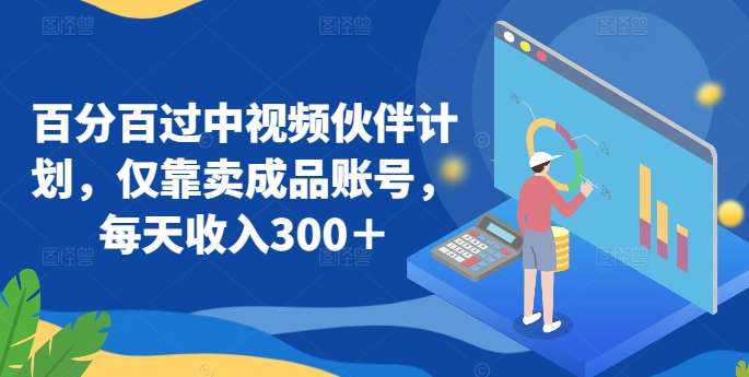 百分百过中视频伙伴计划，仅靠卖成品账号，每天收入300＋【揭秘】-问小徐资源库