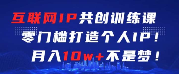 互联网IP共创训练课，零门槛零基础打造个人IP，月入10w+不是梦【揭秘】-问小徐资源库