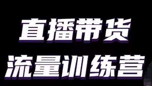 直播带货流量训练营，小白主播必学直播课-问小徐资源库