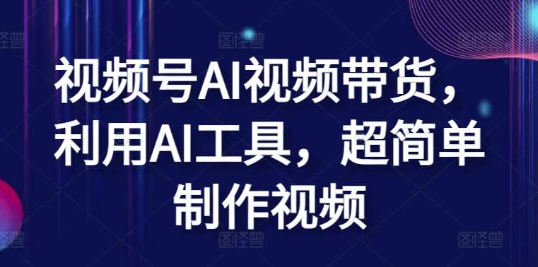 视频号AI视频带货，利用AI工具，超简单制作视频【揭秘】-问小徐资源库