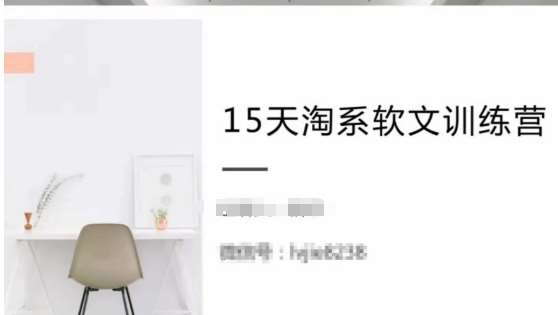 15天淘系软文训练营，跟年入50万的淘系软文导师，学习月收过万的淘系软文-问小徐资源库