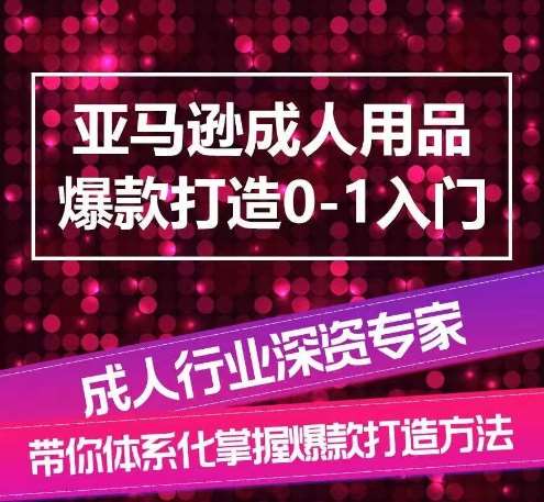 亚马逊成人用品爆款打造0-1入门，系统化讲解亚马逊成人用品爆款打造的流程-问小徐资源库