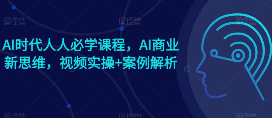 AI时代人人必学课程，AI商业新思维，视频实操+案例解析【赠AI商业爆款案例】-问小徐资源库