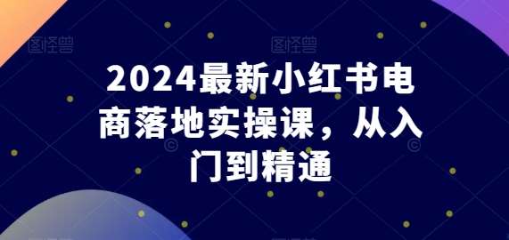 2024最新小红书电商落地实操课，从入门到精通-问小徐资源库