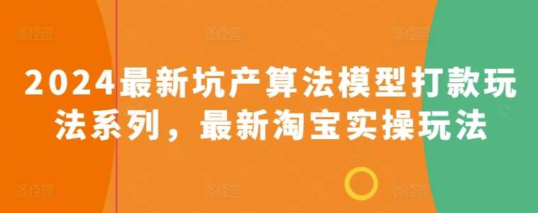 2024最新坑产算法模型打款玩法系列，最新淘宝实操玩法-问小徐资源库