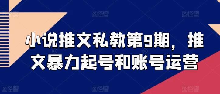 小说推文私教第9期，推文暴力起号和账号运营-问小徐资源库