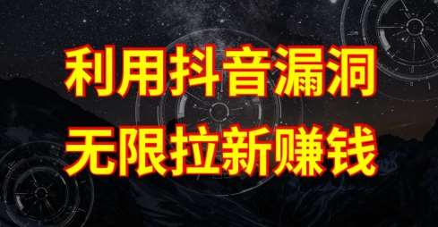 利用抖音链接漏洞，无限拉新赚钱【漏洞原理+操作流程】【揭秘】-问小徐资源库