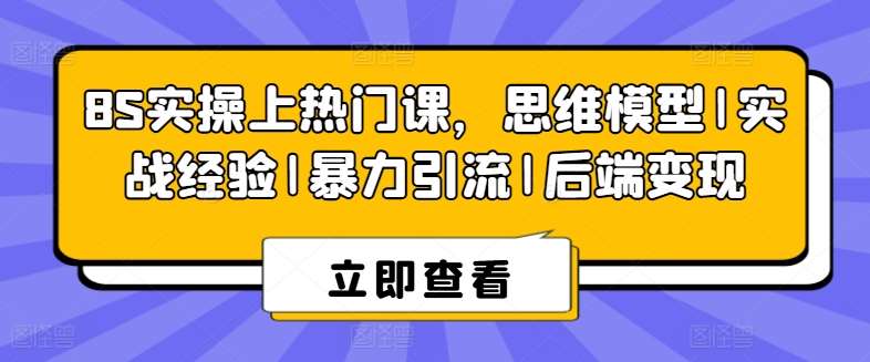 8S实操上热门课，思维模型|实战经验|暴力引流|后端变现-问小徐资源库