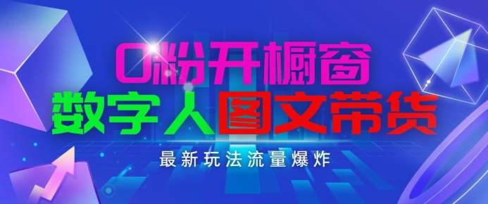 抖音最新项目，0粉开橱窗，数字人图文带货，流量爆炸，简单操作，日入1K+【揭秘】-问小徐资源库