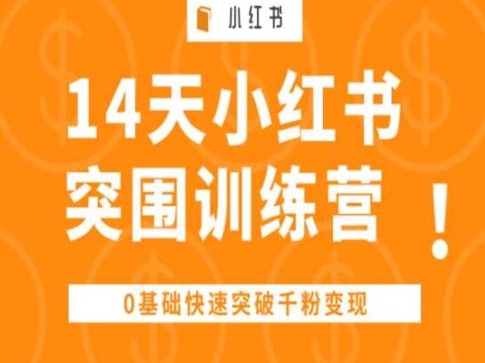 14天小红书突围训练营 ，0基础快速突破千粉变现-问小徐资源库
