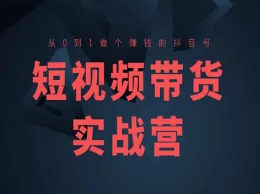 短视频带货实战营(高阶课)，从0到1做个赚钱的抖音号-问小徐资源库