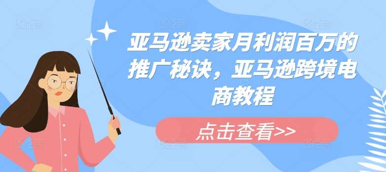 亚马逊卖家月利润百万的推广秘诀，亚马逊跨境电商教程-问小徐资源库