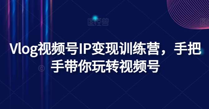Vlog视频号IP变现训练营，手把手带你玩转视频号-问小徐资源库
