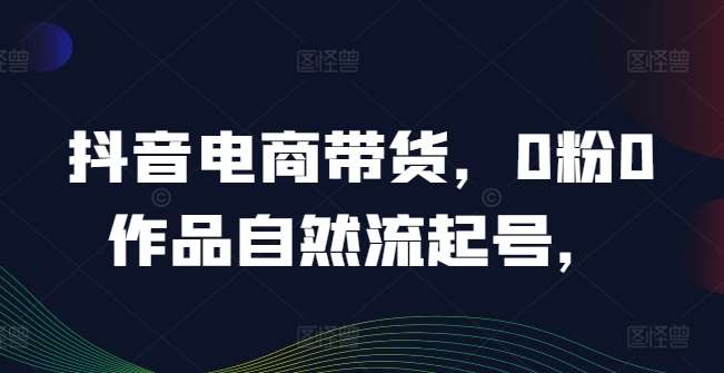 抖音电商带货，0粉0作品自然流起号，热销20多万人的抖音课程的经验分享-问小徐资源库