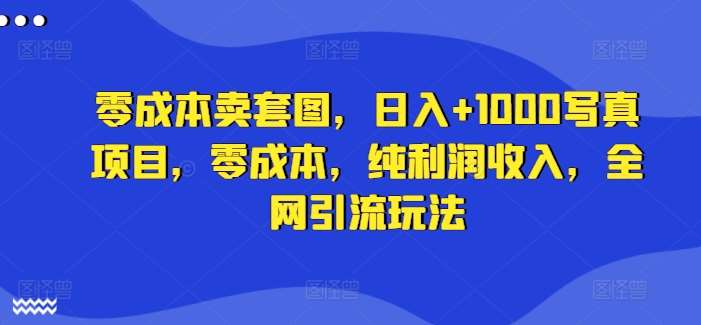 零成本卖套图，日入+1000写真项目，零成本，纯利润收入，全网引流玩法-问小徐资源库