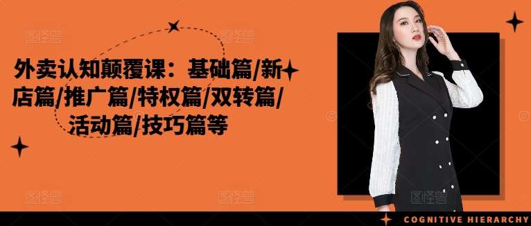 外卖认知颠覆课：基础篇/新店篇/推广篇/特权篇/双转篇/活动篇/技巧篇等-问小徐资源库