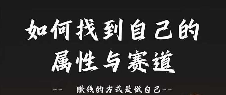 赛道和属性2.0：如何找到自己的属性与赛道，赚钱的方式是做自己-问小徐资源库