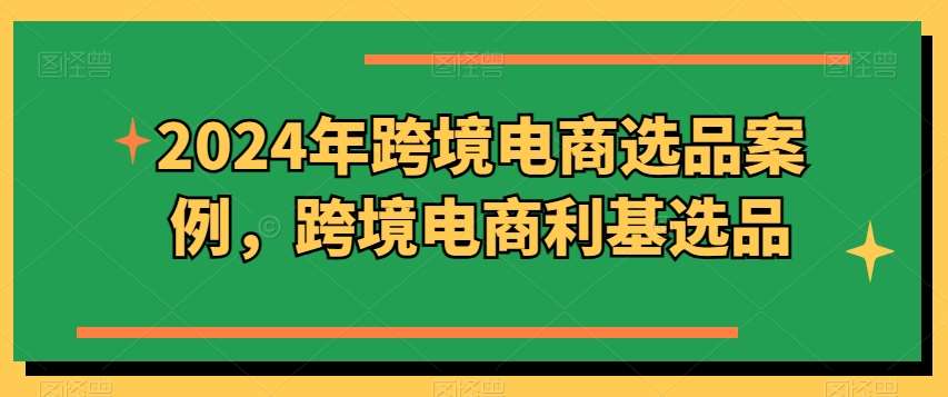 2024年跨境电商选品案例，跨境电商利基选品（更新）-问小徐资源库