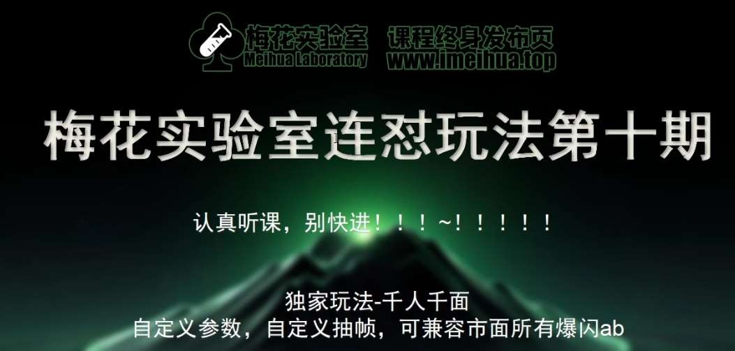 梅花实验室社群专享课视频号连怼玩法第十期课程+第二部分-FF助手全新高自由万能爆闪AB处理-问小徐资源库