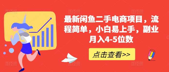 最新闲鱼二手电商项目，流程简单，小白易上手，副业月入4-5位数!-问小徐资源库
