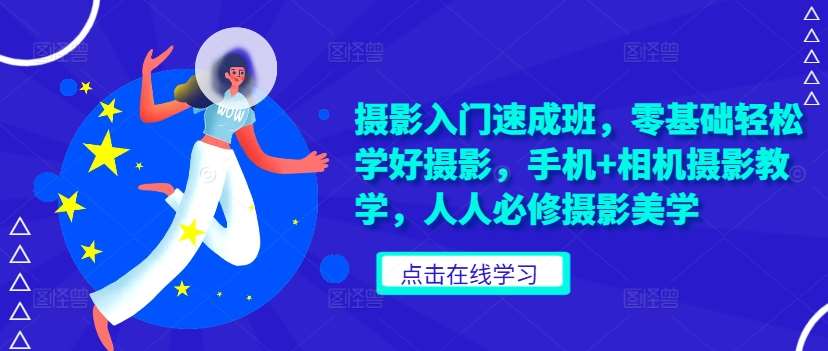 摄影入门速成班，零基础轻松学好摄影，手机+相机摄影教学，人人必修摄影美学-问小徐资源库