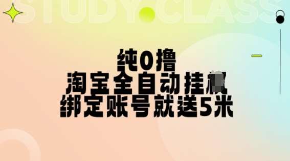纯0撸，淘宝全自动挂JI，授权登录就得5米，多号多赚【揭秘】-问小徐资源库