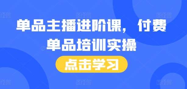 单品主播进阶课，付费单品培训实操，46节完整+话术本-问小徐资源库