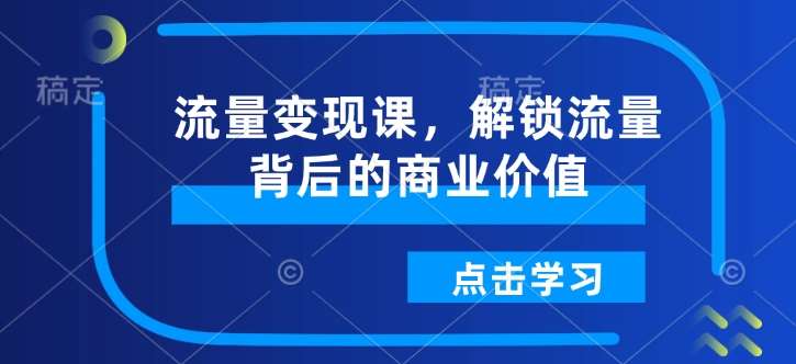 流量变现课，解锁流量背后的商业价值-问小徐资源库
