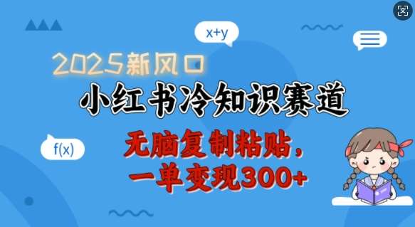 2025新风口，小红书冷知识赛道，无脑复制粘贴，一单变现300+-问小徐资源库