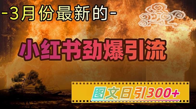 小红书超劲爆引流手段，图文日引300+轻松变现1W-问小徐资源库
