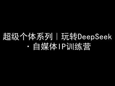 超级个体系列，玩转DeepSeek·自媒体IP训练营，deepseek教程-问小徐资源库