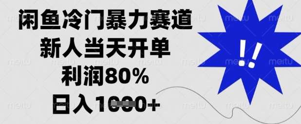 闲鱼冷门暴力赛道，新人当天开单，利润80%，日入数张【揭秘】-问小徐资源库