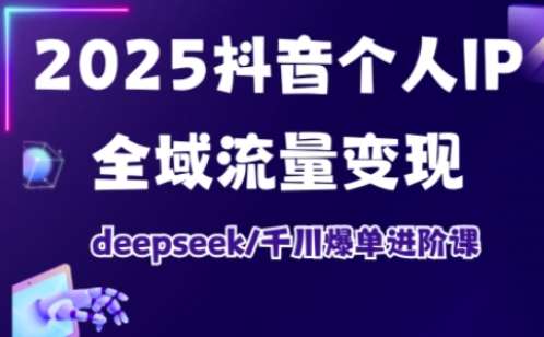 2025抖音个人IP全域流量变现进阶课，deepseek千川爆单进阶课-问小徐资源库