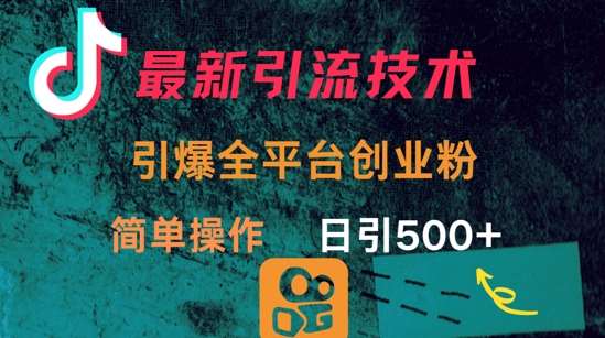 最新引流方法，引爆全平台的一个创业粉，简单操作日引300+-问小徐资源库