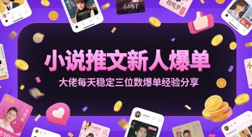 小说推文新人爆单大佬每天稳定三位数爆单经验分享-问小徐资源库