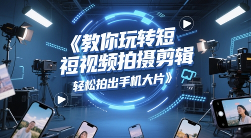 教你玩转短视频拍摄剪辑，轻松拍出手机大片-问小徐资源库