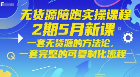 无货源陪跑实操课程2期5月新课，一套无货源的方法论，一套完整的可复制化流程-问小徐资源库