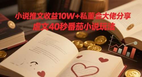 小说推文收益10W+私董会大佬分享，虐文40秒番茄小说玩法-问小徐资源库
