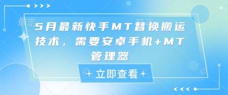 5月最新快手MT替换搬运技术，需要安卓手机+MT管理器-问小徐资源库