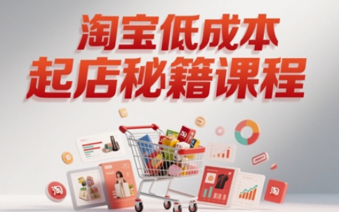 淘宝低成本起店系统课，助你快速起店，实现弯道超车-问小徐资源库
