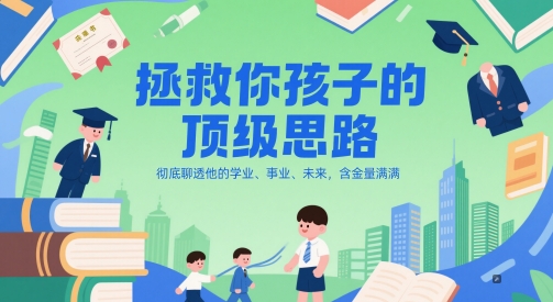 付费文章：拯救你孩子的顶级思路，彻底聊透他的学业、事业、未来，含金量满满-问小徐资源库