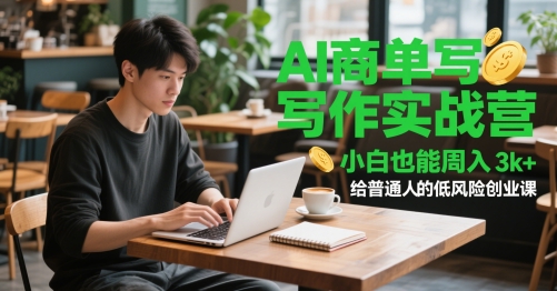 AI商单写作实战营，小白也能周入3k+，给普通人的低风险创业课-问小徐资源库