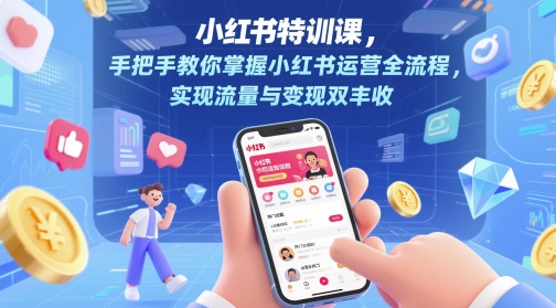 小红书特训课，手把手教你掌握小红书运营全流程，实现流量与变现双丰收-问小徐资源库