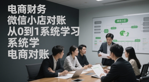 电商财务微信小店对账，从0到1系统学习电商对账-问小徐资源库