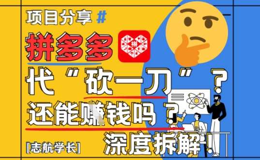 【2025最新】拼多多代坎助力项目深度拆解：还能挣钱吗?全流程玩法-问小徐资源库